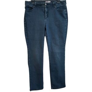 Chico’s Fabulously Slimming Jeans Size 1.5 Short (10P) Dark Wash Stretch Denim